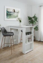 Bartisch >Ostersund< in Weiß, Holzwerkstoff - 120x107x60cm (BxHxT)