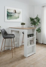 Bartisch >Ostersund< in Dekor Artisan Oak, Weiß - 120x107x60 (BxHxT)