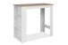 Bartisch >Ostersund< in Dekor Artisan Oak, Weiß - 120x107x60 (BxHxT)