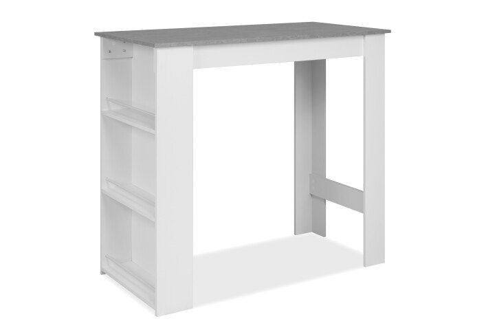 Bartisch >Ostersund< in Dekor Strukturbeton, Weiß - 120x107x60 (BxHxT)