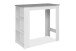 Bartisch >Ostersund< in Dekor Strukturbeton, Weiß - 120x107x60 (BxHxT)