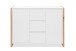 Sideboard >Denver< in weiß / Dekor Artisan Oak - 120x88x40cm (BxHxT)