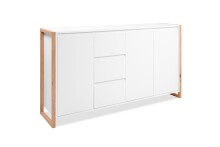 Sideboard >Denver< in weiß / Dekor Artisan...