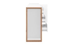 Sideboard >Denver< in weiß / Dekor Artisan Oak - 160x88x40cm (BxHxT)