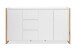 Sideboard >Denver< in weiß / Dekor Artisan Oak - 160x88x40cm (BxHxT)