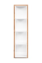 Regal >Denver< in weiß / Dekor Artisan Oak - 107x145x39cm (BxHxT)