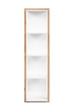 Regal >Denver< in weiß / Dekor Artisan Oak - 107x145x39cm (BxHxT)