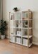 Regal >Denver< in weiß / Dekor Artisan Oak - 107x145x39cm (BxHxT)