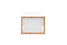 Couchtisch >Denver< in weiß / Dekor Artisan Oak - 100x40x55cm (BxHxT)