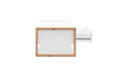 Couchtisch >Denver< in weiß / Dekor Artisan Oak - 100x40x55cm (BxHxT)