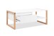 Couchtisch >Denver< in weiß / Dekor Artisan Oak - 100x40x55cm (BxHxT)
