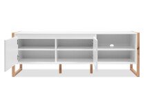 Lowboard >Denver< in weiß / Dekor Artisan Oak - 160x55x40cm (BxHxT)