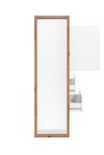 Highboard >Denver< in weiß / Dekor Artisan Oak - 120x139x40cm (BxHxT)