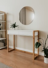 Konsolentisch >Denver< in weiß / Dekor Artisan Oak - 100x75x35cm (BxHxT)