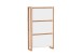 Schuhkipper >Denver< in weiß / Dekor Artisan Oak - 70x125x25cm (BxHxT)