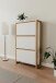 Schuhkipper >Denver< in weiß / Dekor Artisan Oak - 70x125x25cm (BxHxT)