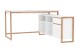 Eckschreibtisch >Denver< in weiß / Dekor Artisan Oak - 139x75x139cm (BxHxT)