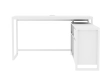 Eckschreibtisch >Denver< in weiß - 139x75x139cm (BxHxT)