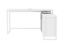 Eckschreibtisch >Denver< in weiß - 139x75x139cm (BxHxT)