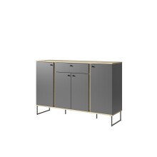 Sideboard >Kandoo< in Anthrazit / Evoke Oak Dekor -...