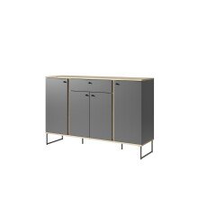 Sideboard >Kandoo< in Anthrazit / Evoke Oak Dekor -...