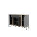 Sideboard >Kandoo< in Anthrazit / Evoke Oak Dekor - 135x89x38 (BxHxT)