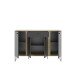Sideboard >Kandoo< in Anthrazit / Evoke Oak Dekor - 135x89x38 (BxHxT)