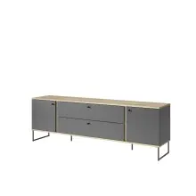 Lowboard >Kandoo< in Anthrazit / Evoke Oak Dekor -...