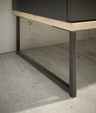 Lowboard >Kandoo< in Anthrazit / Evoke Oak Dekor - 180x59x38 (BxHxT)