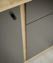 Lowboard >Kandoo< in Anthrazit / Evoke Oak Dekor - 180x59x38 (BxHxT)