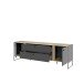 Lowboard >Kandoo< in Anthrazit / Evoke Oak Dekor - 180x59x38 (BxHxT)