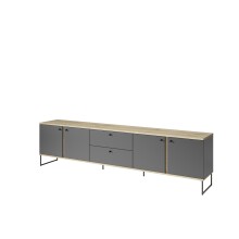 Lowboard >Kandoo< in Anthrazit / Evoke Oak Dekor -...