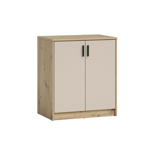 Kommode >Nelly< in Artisan Eiche Dekor / Cashmere - 74x86x50cm (BxHxT)