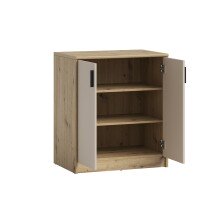 Kommode >Nelly< in Artisan Eiche Dekor / Cashmere - 74x86x50cm (BxHxT)