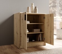 Kommode >Nelly< in Artisan Eiche Dekor - 74x86x50cm (BxHxT)