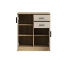 Kommode >Nelly< in Artisan Eiche Dekor / Cashmere - 74x86x50cm (BxHxT)