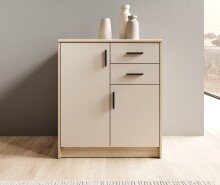 Kommode >Nelly< in Artisan Eiche Dekor / Cashmere - 74x86x50cm (BxHxT)