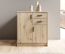 Kommode >Nelly< in Artisan Eiche Dekor - 74x86x50cm (BxHxT)