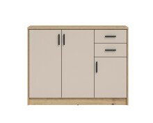 Kommode >Nelly< in Artisan Eiche Dekor / Cashmere - 109x86x50cm (BxHxT)