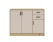 Kommode >Nelly< in Artisan Eiche Dekor / Cashmere - 109x86x50cm (BxHxT)