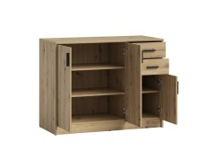 Kommode >Nelly< in Artisan Eiche Dekor - 109x86x50cm (BxHxT)