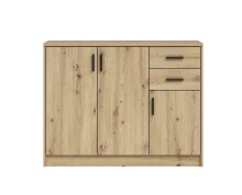 Kommode >Nelly< in Artisan Eiche Dekor - 109x86x50cm (BxHxT)
