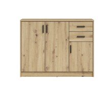 Kommode >Nelly< in Artisan Eiche Dekor - 109x86x50cm (BxHxT)
