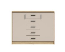 Kommode >Nelly< in Artisan Eiche Dekor / Cashmere - 109x86x50cm (BxHxT)