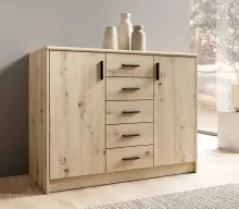 Kommode >Nelly< in Artisan Eiche Dekor -...