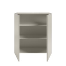 Kommode >Santorin< Glasfronten, in Kaschmir - 90x99x40cm (BxHxT)