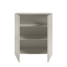 Kommode >Santorin< Glasfronten, in Kaschmir - 90x99x40cm (BxHxT)