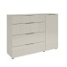 Sideboard >Santorin< Glasfronten, in Kaschmir - 135x99x40cm (BxHxT)