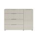 Sideboard >Santorin< Glasfronten, in Kaschmir - 135x99x40cm (BxHxT)
