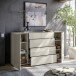 Sideboard >Santorin< Glasfronten / Kaschmir - 180x99x40cm (BxHxT)
